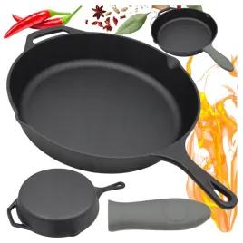 patelnia-zeliwo-30cm-indukcja-gaz-patelnia-z-silikonowa-nakladka-na-uchwyt