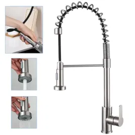 bateria-kuchenna-dwufunkcyjna-kran-z-wyciagana-wylewka-szczotkowana-stal