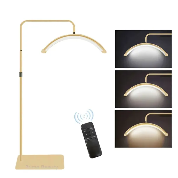 Lampa LED Kosmetyczna Bezcieniowa Moon Makijażu Rzęsy + Pilot ZŁOTA GOLD