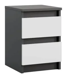 szafka-nocna-antracyt-biala-stolik-nocny-dwie-szuflady-30cm-sypialnia