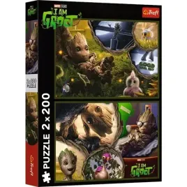 puzzle-marvel-ja-jestem-groot-2x200-el-strazmicy-galaktyki-trefl-13315