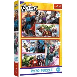 puzzle-2x70-marvel-avengers-zostan-bohaterem-iron-man-ukladanka-34439-trefl