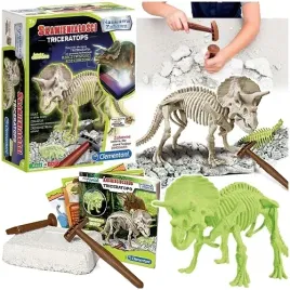 wykopaliska-skamienialosci-dinozaur-triceratops-fluorescencyjny-clementoni