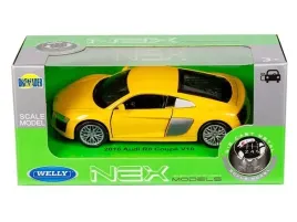 audi-r8-coupe-v10-2016-zolty-metalowy-samochod-kolekcjonerski-welly