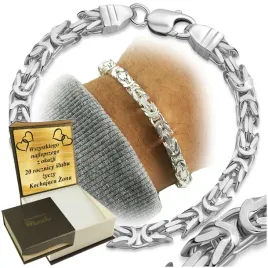 srebrna-bransoletka-925-meska-splot-krolewski-5mm-diamentowana-pelna-grawer