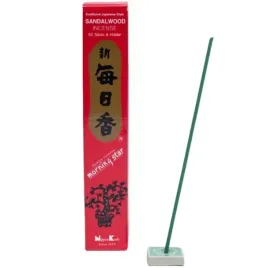 kadzidelka-zapachowe-japonskie-morning-star-sandalwood-50-sztuk-podstawka