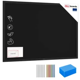 tablica-kredowa-czarna-150x100-cm-rama-czarna-drewniana-lakierowana-gratis