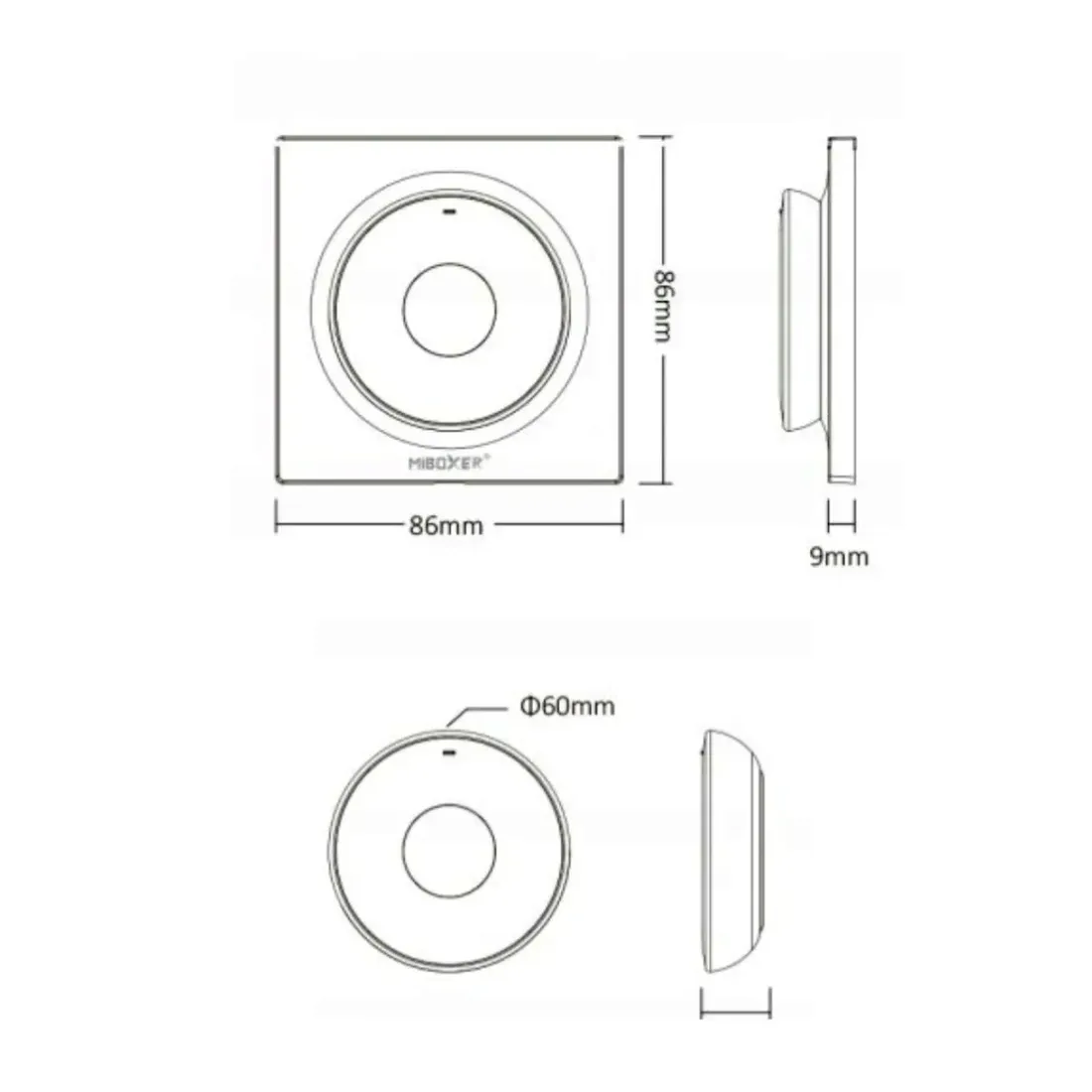 milight-pilot-panelowy-cct-bialy-k2-na-magnes-stan-nowy