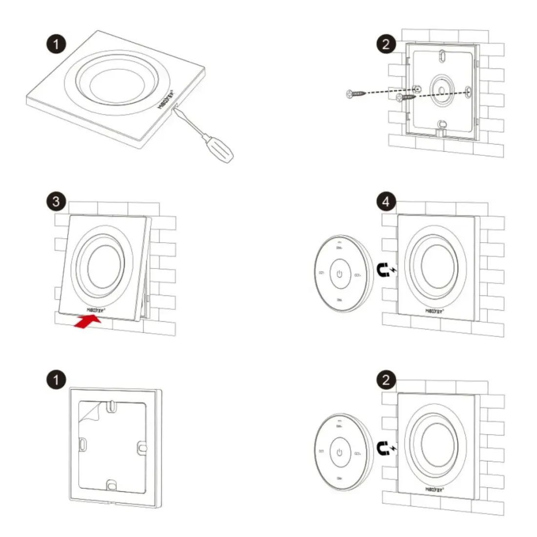 milight-pilot-panelowy-cct-bialy-k2-na-magnes