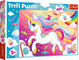 puzzle-100-piekny-jednorozec-kon-konik-pegaz-slodycze-ukladanka-trefl-16386