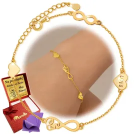 zlota-bransoletka-925-nieskonczonosc-love-serce-grawer-upominek-gratis
