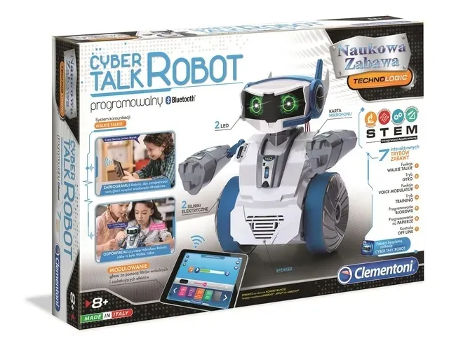 robot-interaktywny-programowalny-cybertalk-bluetooth-aplikacja-clementoni-stan-nowy