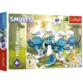 puzzle-30-elementow-smerfy-smerfne-przygody-ukladanka-trefl-18317