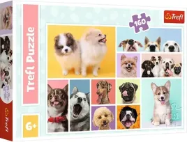 puzzle-160-elementow-psia-przyjazn-psy-pieski-ukladanka-kolaz-trefl-15412