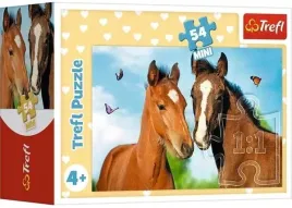 puzzle-mini-54-elementy-urocze-zwierzatka-konie-ukladanka-trefl-19734