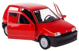 fiat-cinquecento-czerwony-samochod-metalowy-welly-1-34-kolekcjonerske-auto