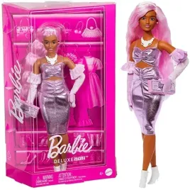 barbie-deluxe-style-lalka-modowa-w-rozowej-blyszczacej-sukience-mattel