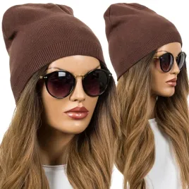 czapka-damska-ciepla-wygodna-zimowa-beanie-modna-wywijana-brazowa-kolory