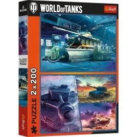 puzzle-2x200-elementow-wolrd-of-tanks-pancerna-misja-ukladanka-trefl-13346
