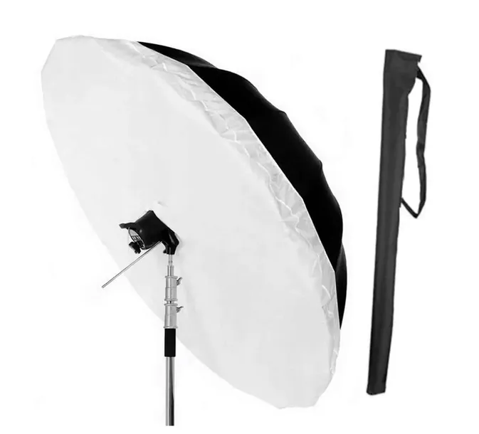 PRO PARASOL STUDYJNY ODBIJAJĄCY BIAŁY 180 185cm z DYFUZOREM włókno szklane