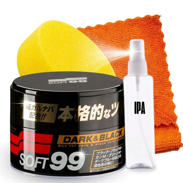 SOFT99 Dark Black 300g Wosk do ciemnych lakierów ZESTAW