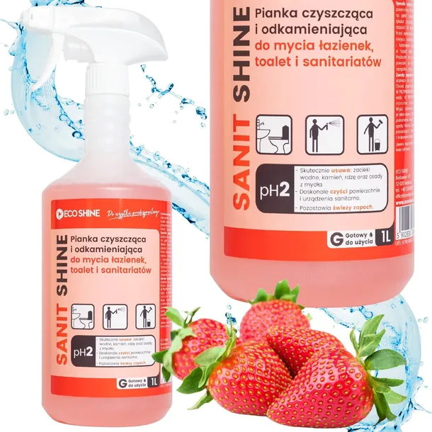 Eco Shine SANIT SHINE 1L Pianka do mycia i odkamieniania łazienek i toalet