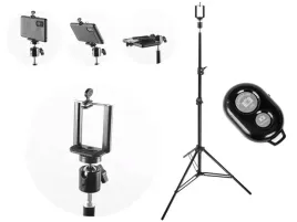 selfie-zestaw-statyw-190cm-pilot-uchwyt-na-telefon