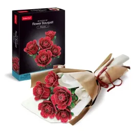 cubicfun-puzzle-3d-bukiet-kwiatow-roze-312el-33x14x41cm