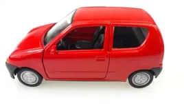 fiat-seicento-czerwony-samochod-metalowy-welly-1-34-kolekcjonerske-auto