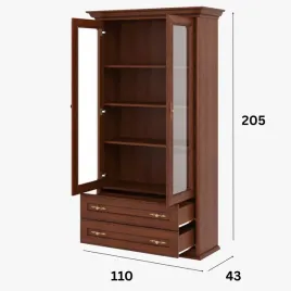 witryna-w-stylu-klasycznym-gablota-dwudrzwiowa-kasztan-110-cm-sonata