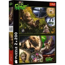 puzzle-marvel-ja-jestem-groot-2x200-el-strazmicy-galaktyki-trefl-13315