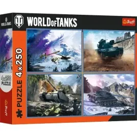 puzzle-4-x-250-elementow-wolrd-of-tanks-wielka-bitwa-czolgow-trefl-13346