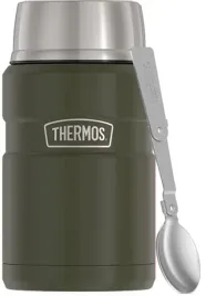 termos-na-jedzenie-z-skladana-lyzka-i-kubkiem-zielen-wojskowa-710ml