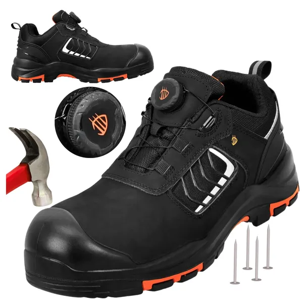 Buty robocze S3 męskie Wodoodporne z Noskiem odporne na Gorące Podłoże BOA