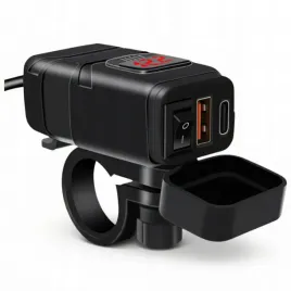 ladowarka-motocyklowa-zasilacz-gniazdo-usb-usb-c-qc3-0-woltomierz