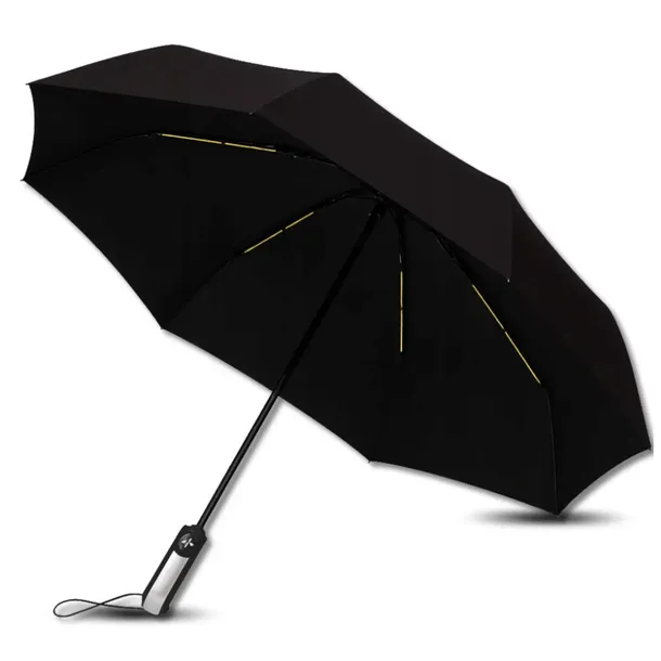 Mocna Automatyczna Parasolka Automat Parasol Czarny Solidny Pokrowiec