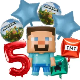 zestaw-balonow-5-urodziny-steve-tnt-creeper-cyfra-5-dekoracje
