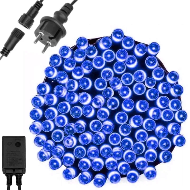 lampki-choinkowe-1000-led-zewnetrzne-programator-niebieskie-stan-nowy
