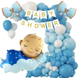 dekoracje-zestaw-balonow-baby-shower-bobas-chlopiec-niebieski-66-szt