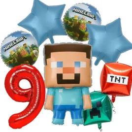 zestaw-balonow-4-urodziny-steve-tnt-creeper-cyfra-9-dekoracje