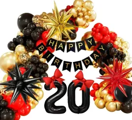 balony-scianka-dekoracje-zestaw-balonow-na-20-urodziny-90-szt