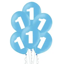 balony-lateksowe-30cm-1-urodziny-niebieskie-100szt