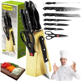 zestaw-komplet-5-nozy-w-bloku-8-el-maestro-noze-kuchenne-nozyce-ostrzalka