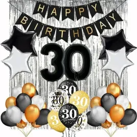 zestaw-balonow-balony-na-30-urodziny-kurtyna-srebrny-dekoracje-scianka