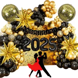 scianka-dekoracje-zestaw-balonow-na-andrzejki-2025-zloto-czarny-88-szt