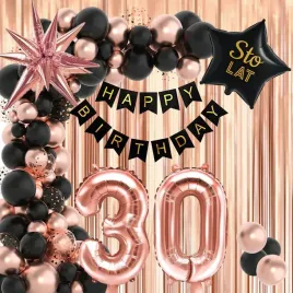 scianka-dekoracje-zestaw-balonow-na-30-urodziny-gold-rose-78-szt