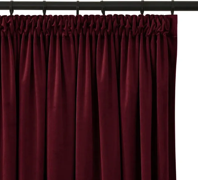 ZASŁONA VELVET WELUR 140x250 NA TAŚMIE BORDO ZACIEMNIAJĄCA SALON POKÓJ