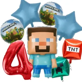zestaw-balonow-4-urodziny-steve-tnt-creeper-cyfra-4-dekoracje