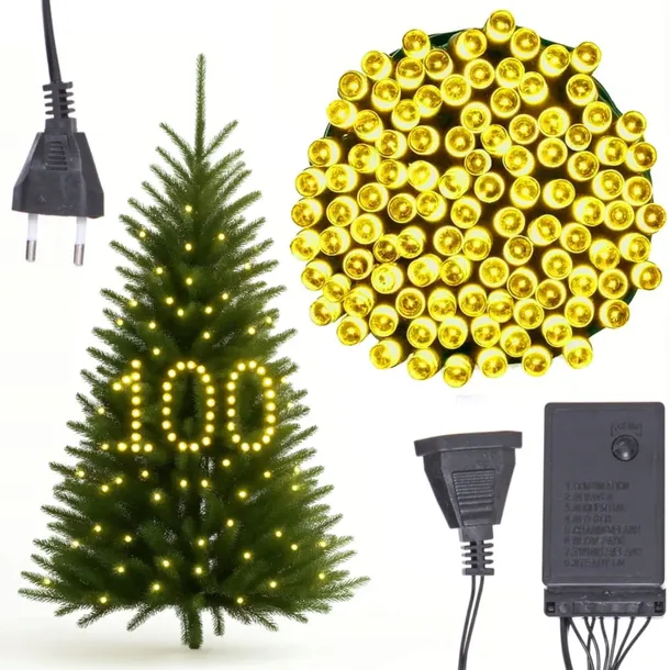 lampki-choinkowe-100-led-mocne-zolte-programator