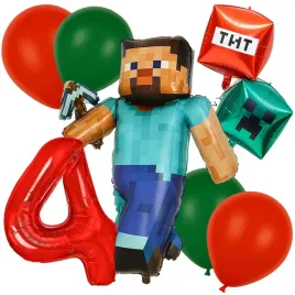 dekoracje-zestaw-balonow-na-4-urodziny-ludzik-tnt-creeper-8szt